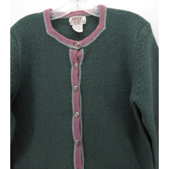 VINTAGE Skyr Sweater 38 Shetland Wool Cardigan Trachten Austrian * - Picture 2 of 10